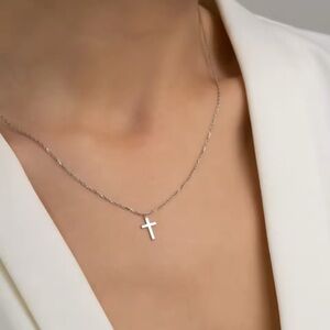 Silver Charm Necklace with Dainty Chain and Elegant Design